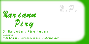 mariann piry business card